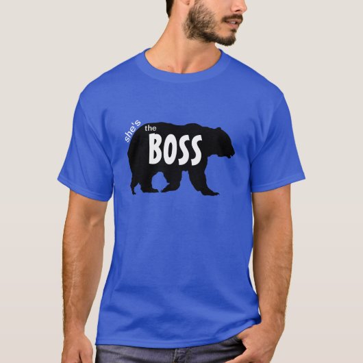 T-shirt Shes la silhouette de noir d'ours de patron (Devant)