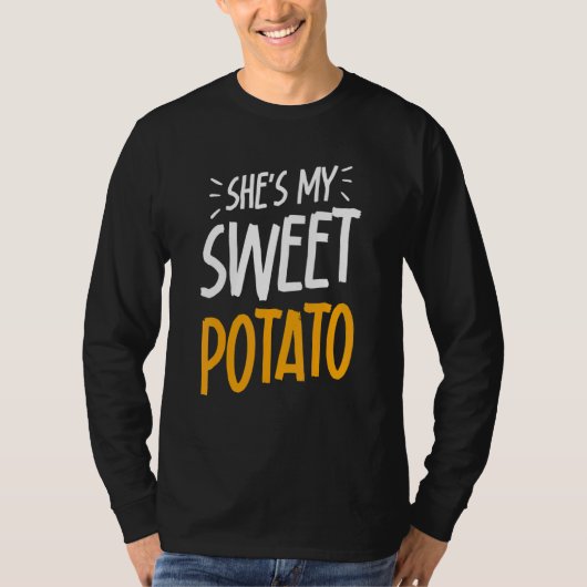 T-shirt She's My Sweet Potato I YAM Couple's Matching Than (Devant)