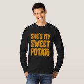 T-shirt She's My Sweet Potato I YAM Couple's Matching Than (Devant entier)