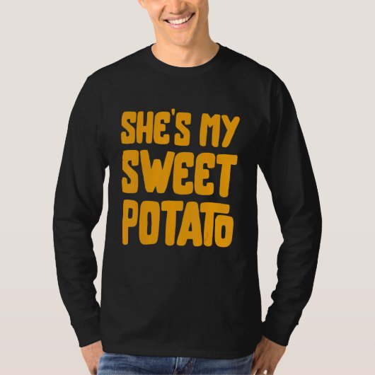 T-shirt She's My Sweet Potato I YAM Couple's Matching Than (Devant)