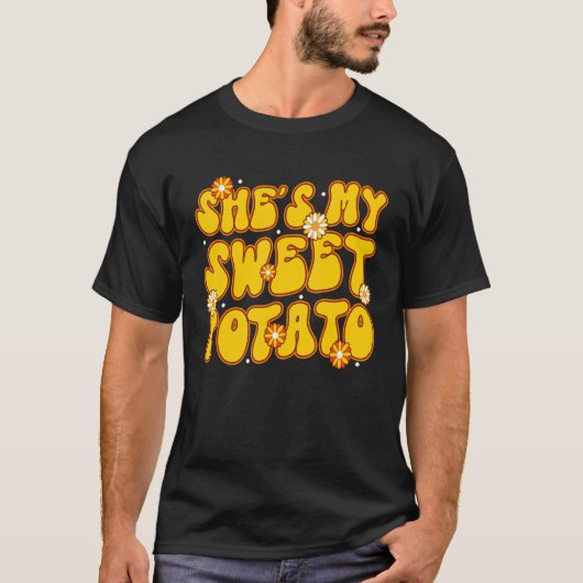 T-shirt She's My Sweet Potato I Yam Set Matching Couples (Devant)