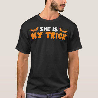 T-shirt Shes My Trick Halloween Night Bat Candy Magic 1291