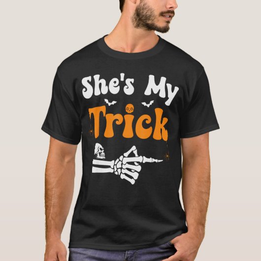 T-shirt Shes Myrick Skeleton Couples Matching Halloween Co (Devant)