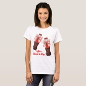 T-shirt She's Ready to Pop Baby Shower (Devant entier)