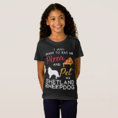 T-Shirt Shetland Cheepdog Chien Pizza amant propriétaire X (Devant entier)