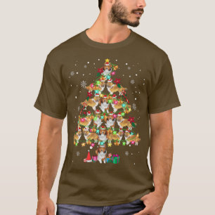 T-shirt Shetland Sheepdog Christmas Tree Funny Sheltie Chr