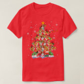 T-shirt Shetland Sheepdog Christmas Tree Lights Père Noël  (Design devant)