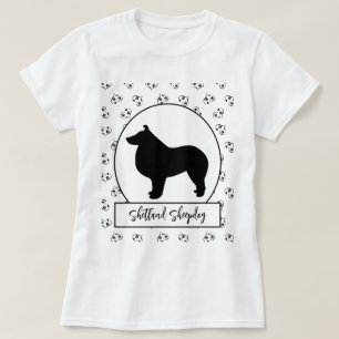 T-shirt Shetland Sheepdog Hearts Pawprints