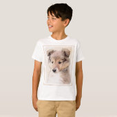 T-shirt Shetland Sheepdog Puppy Peinture Chien original ar (Devant entier)