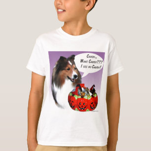 T-shirt Shetland Sheepdog (sable) Halloween Candy