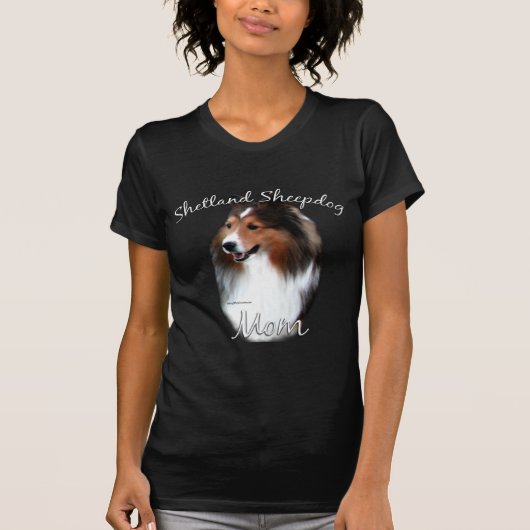 T-shirt Shetland Sheepdog (sable) Maman 2 (Devant)