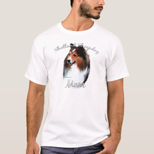 T-shirt Shetland Sheepdog (sable) Maman 2 (Devant)