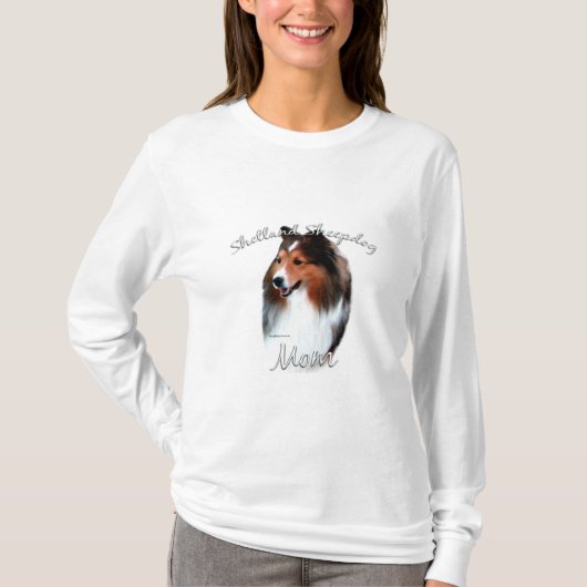 T-shirt Shetland Sheepdog (sable) Maman 2 (Devant)