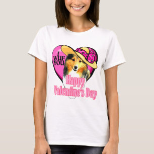 T-shirt Shetland Sheepdog Sheltie Valentines