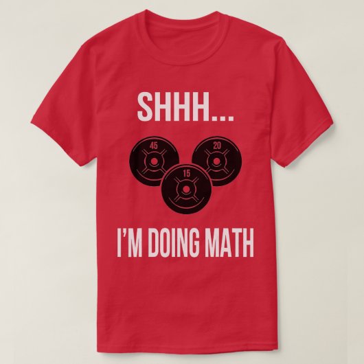 T-shirt Shhh Je Fais Math Gym Fitness Math (Design devant)