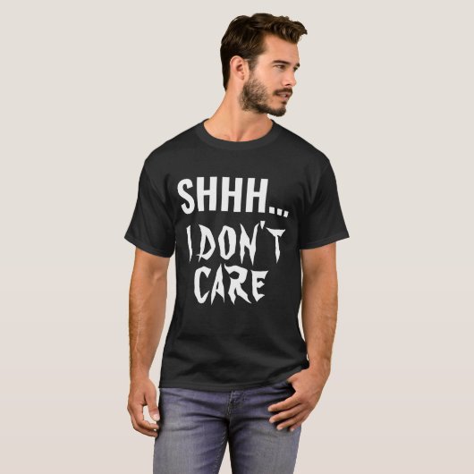 T-SHIRT SHHH JE NE M'OCCUPE PAS HUMOUR FUNNY TYPOGRAPHIE S (Devant entier)