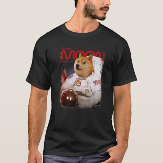 T-shirt SHIB HODL À L'astronaute Lune Shiba Inu Token Cr (Devant)