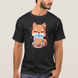 T-shirt Shiba Boba Boba Shiba Inu Boire Boba Bubble Tea