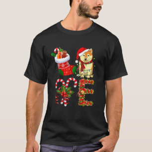 T-shirt Shiba Chien Noël Lumière Chien drôle Amoureux des 