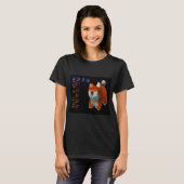 T-shirt Shiba Chiot 3D Art numérique Chien Année 2018 Femm (Devant entier)