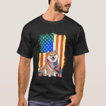 Shiba Inu Chien Amoureux de les chiens du drapeau