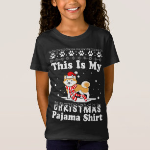 T-Shirt Shiba Inu Chien Drôle Noël C'Est Mon Paja De Noël