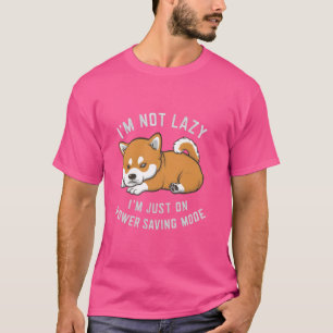 T-shirt Shiba Inu Chien Je ne suis pas Lazy Je suis juste