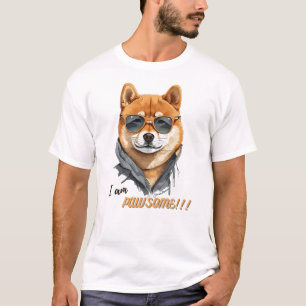 T-shirt Shiba Inu Chien Je suis Pawsome
