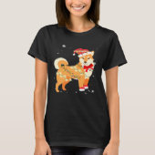 T-shirt Shiba Inu Chien Noël Arbre Noël Noël Maman Papa (Devant)