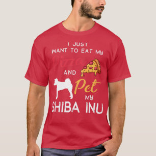 T-shirt Shiba Inu Chien Pizza Lover Propriétaire Noël Anni