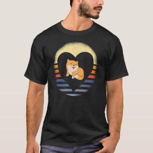 T-shirt Shiba Inu Coeur Vintage Funny Shiba Inu Propriétai