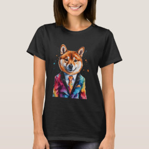 T-shirt Shiba Inu Costume Chien Coloré Drôle Animal Art Im