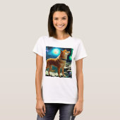 T-shirt Shiba Inu dans l'espace (Devant entier)