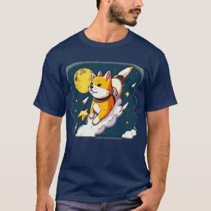 T-shirt shiba inu flying into space with a rocket10