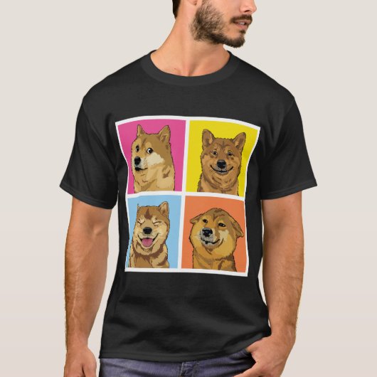 T-shirt Shiba Inu Funny Mème chiens Frame (Devant)