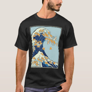 T-shirt Shiba Inu Grande Vague Japonaise Kanagawa Hokusai