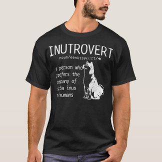 T-shirt Shiba Inu Inutrovert Définition Chien Maman Papa D