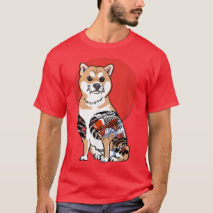 T-shirt Shiba Inu  Japanese Aesthetic  Sakura Cherry Bloss