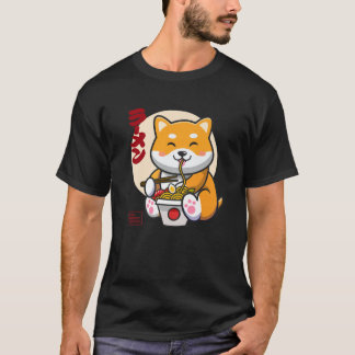 T-shirt Shiba Inu, Kawaii Anime Shiba Inu, Ramen japonais