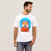 T-shirt Shiba Inu manger Ramen (Devant entier)
