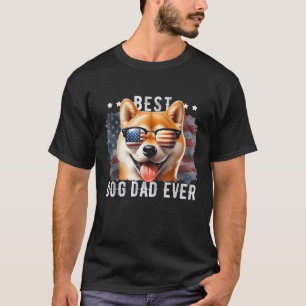 T-shirt Shiba Inu Meilleur Chien Papa Jamais Père Fête Amé