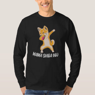T-shirt Shiba Inu Pour Femmes Maman Dabbing Japonais Akita
