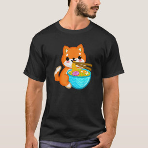 T-shirt Shiba Inu Ramen Chien Ado Japonaise Jeunes