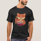 T-shirt Shiba Inu Ramen Chien Japonais mangeant des nouill (Devant)