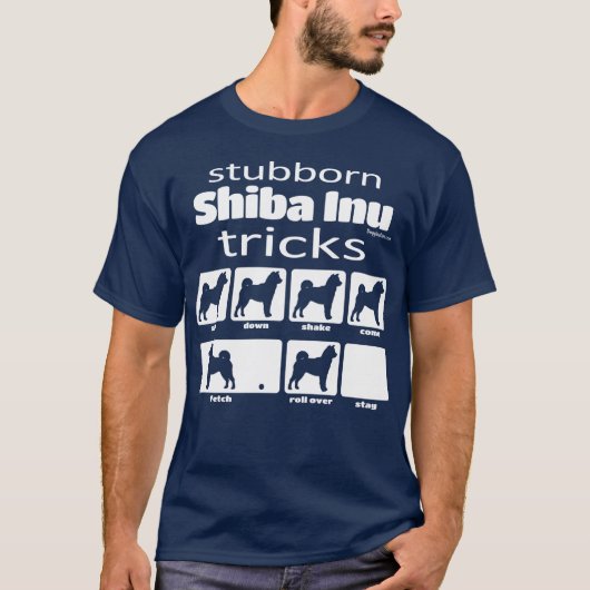 T-shirt Shiba Inu Tricks têtus (Devant)