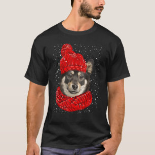 T-shirt Shiba Inus Red Winter Casquette Christmas Scarf Do