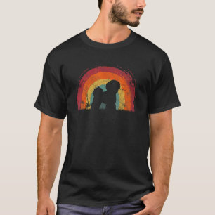 T-shirt Shichon Vintage Rainbow Chien Hommes Femmes