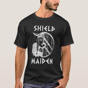 T-shirt Shield Maiden Girl Viking Warrior Vikings Scandina