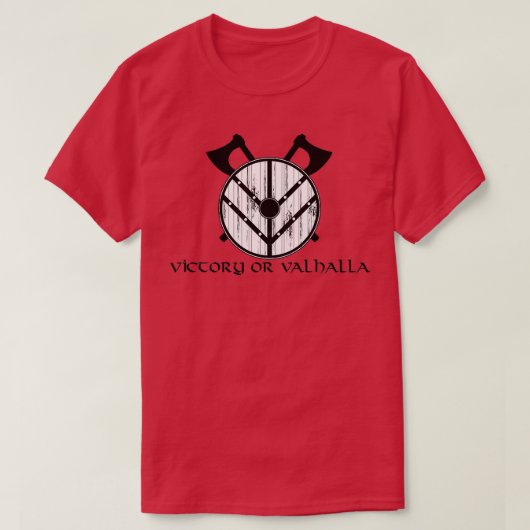 T-shirt Shield Vikings Ax Valhalla (Design devant)