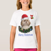 T-shirt Shih-Tsu Dog Christmas (Devant)